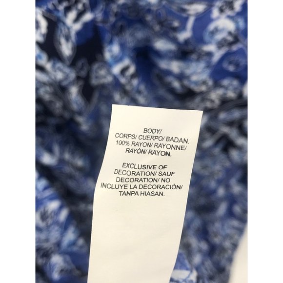 Lucky Brand Floral Boho Sleeveless Keyhole Maxi Dress Indigo Blue Small NEW - Picture 8 of 9